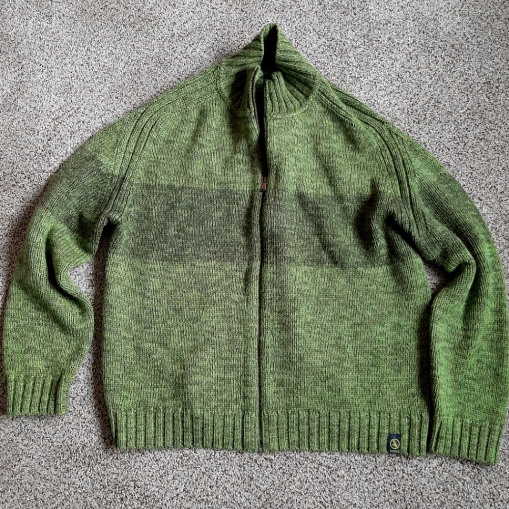 Aigle mens XL full zip sweater wool